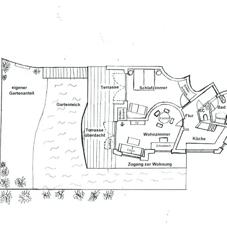 Appartamento Design 2. Reihe Woerthsee Mit Garten Und Grosser Terrasse